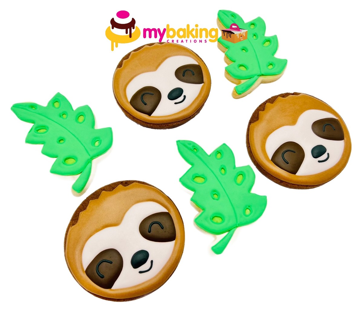 Custom hand-piped lemur animal cookies San Francisco bakery